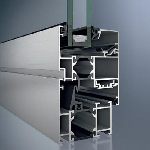 Thermal break aluminium profile cross-section